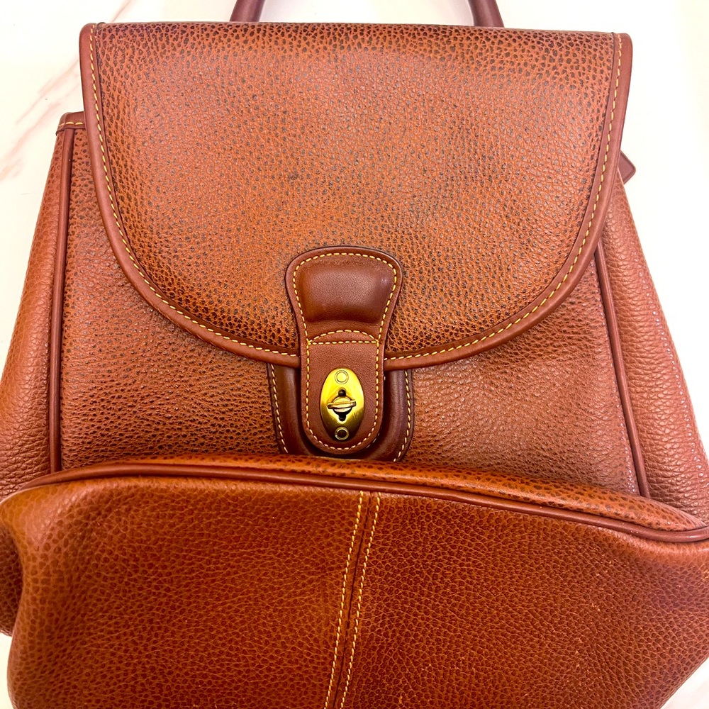 VINTAGE COACH Brown Leather Backpack